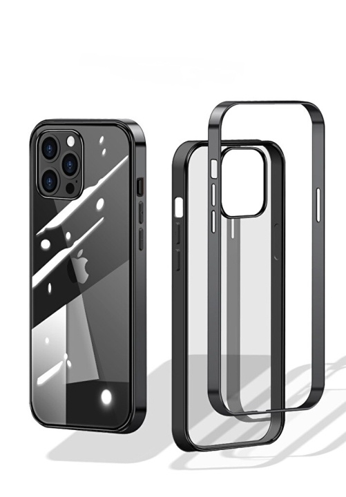 Stilrent skal med färgade kanter till iPhone 12 Mini i gruppen SMARTPHONES & TABLETS / Mobil Beskyttelse / Apple / iPhone 12 Mini / Cover hos TP E-commerce Nordic AB (A20866)