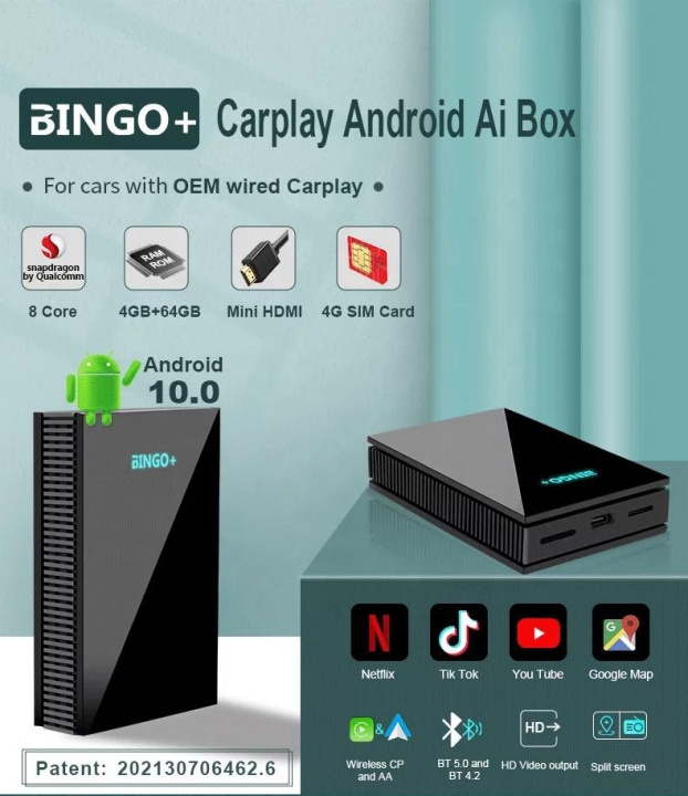 Carplay Android Auto AI Box - Smart Driving i gruppen BIL / Bil lyd & multimedia / Musik-modtager hos TP E-commerce Nordic AB (A21021)