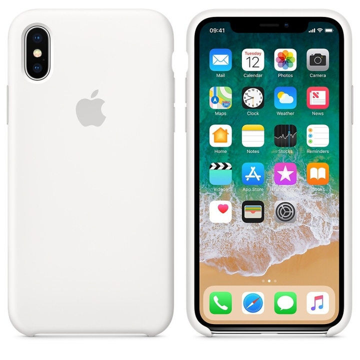 Apple iPhone XS Max Original silikonskal i Vit färg i gruppen SMARTPHONES & TABLETS / Mobil Beskyttelse / Apple / iPhone XS Max / Cover hos TP E-commerce Nordic AB (A21148)