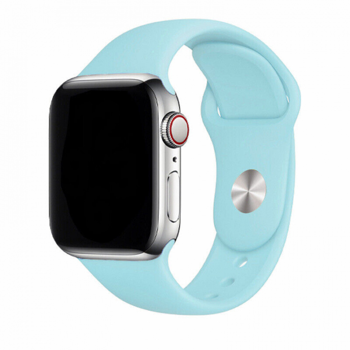 Silikonarmband till Apple Watch 42/44mm, Turkos i gruppen SMARTPHONES & TABLETS / Træning, hjem og fritid / Apple Watch & Tilbehør / Tilbehør hos TP E-commerce Nordic AB (A21293)
