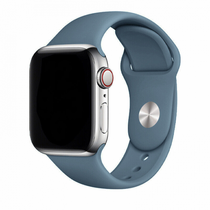 Silikonarmband till Apple Watch 42/44mm, Blågrå i gruppen SMARTPHONES & TABLETS / Træning, hjem og fritid / Apple Watch & Tilbehør / Tilbehør hos TP E-commerce Nordic AB (A21297)