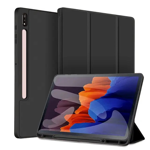Fodral till Samsung Galaxy Tab S7 Plus, Svart i gruppen SMARTPHONES & TABLETS / Tablet beskyttelse / Samsung tablets hos TP E-commerce Nordic AB (A22060)