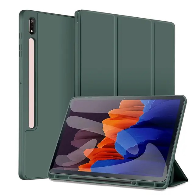 Fodral till Samsung Galaxy Tab S7 Plus, Grön i gruppen SMARTPHONES & TABLETS / Tablet beskyttelse / Samsung tablets hos TP E-commerce Nordic AB (A22061)