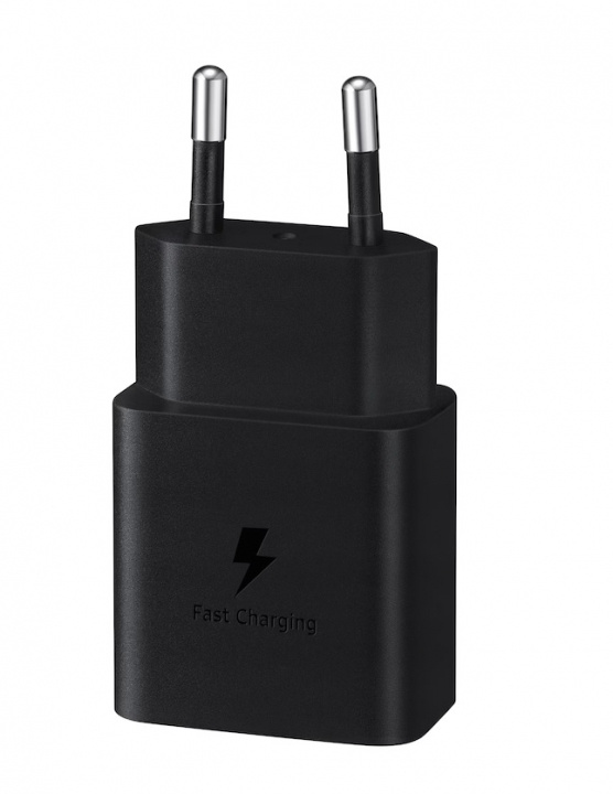 Samsung EP-T1510N USB-C PD 15W vægoplader, sort i gruppen SMARTPHONES & TABLETS / Opladere og kabler / Vægoplader / Væg oplader Type C hos TP E-commerce Nordic AB (A22072)