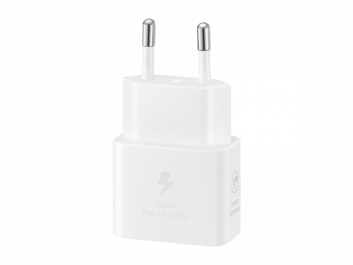 Samsung EP-T2510N GaN Väggladdare USB-C 25W, Vit i gruppen SMARTPHONES & TABLETS / Opladere og kabler / Vægoplader / Væg oplader Type C hos TP E-commerce Nordic AB (A22076)