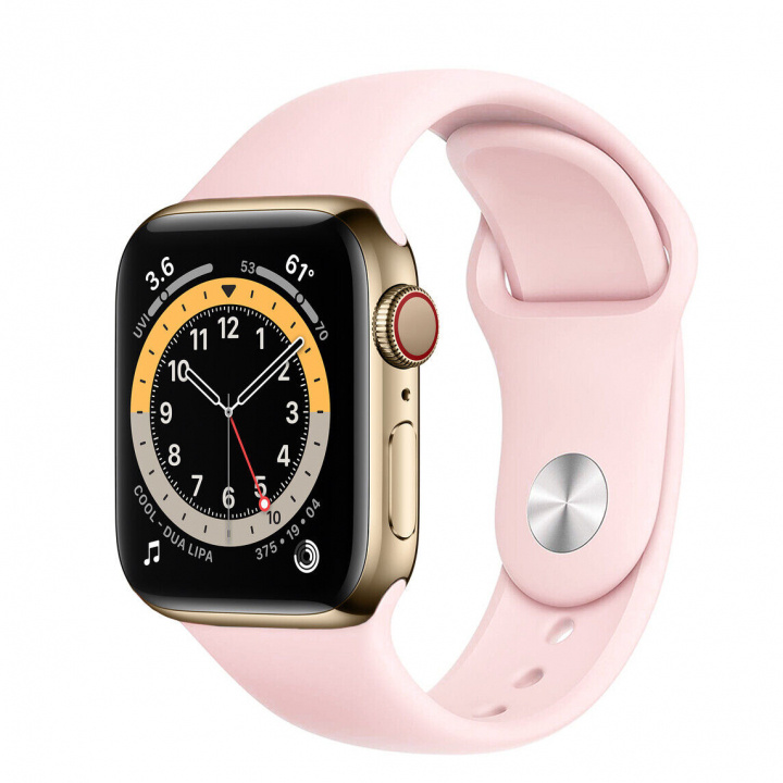 Silikonarmband till Apple Watch 38/40mm, Rosa i gruppen SMARTPHONES & TABLETS / Træning, hjem og fritid / Apple Watch & Tilbehør / Tilbehør hos TP E-commerce Nordic AB (A22080)