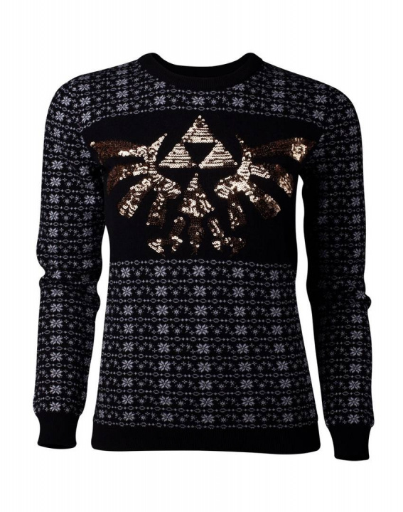 Difuzed Zelda Tri-Force Glitter Jultröja, S i gruppen SPORT, FRITID & HOBBY / Accessories / T-shirts hos TP E-commerce Nordic AB (A22105)