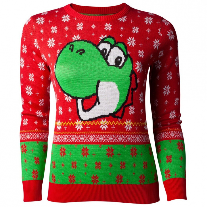 Difuzed Super Mario Yoshi juletrøje, L i gruppen SPORT, FRITID & HOBBY / Accessories / T-shirts hos TP E-commerce Nordic AB (A22120)