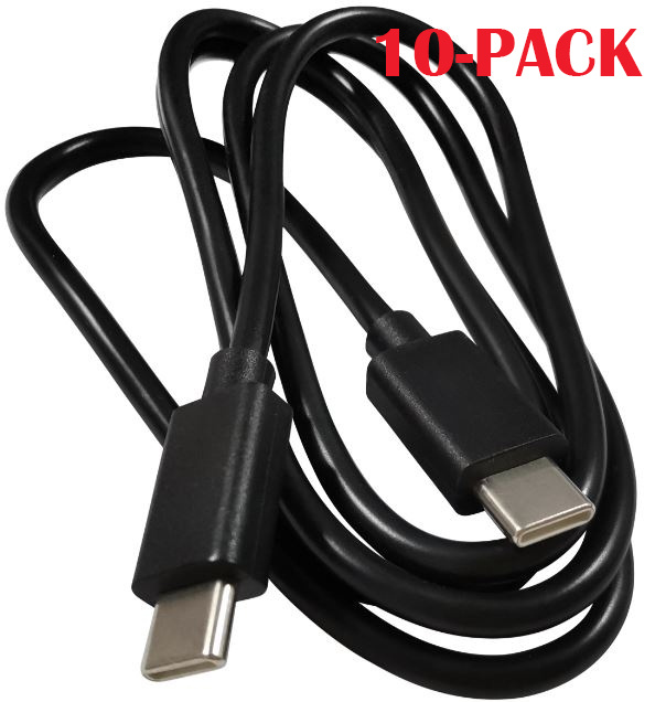 10-PACK Kabel USB-C - USB-C, 3A, 1m, Sort i gruppen SMARTPHONES & TABLETS / Opladere og kabler / Kabler / Kabler Type C hos TP E-commerce Nordic AB (A22401PKT10)