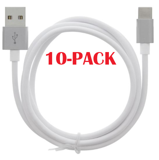 10-PACK Kabel USB-A - USB-C 2.4A, 1m, hvid i gruppen SMARTPHONES & TABLETS / Opladere og kabler / Kabler / Kabler Type C hos TP E-commerce Nordic AB (A22405PKT10)