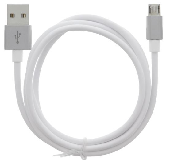 Kabel USB-A - MicroUSB 2.4A, 1m, hvid i gruppen SMARTPHONES & TABLETS / Opladere og kabler / Kabler / Kabler microUSB hos TP E-commerce Nordic AB (A22406)