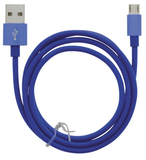 Cable USB-A - MicroUSB 2.4A, 1m, Blue i gruppen SMARTPHONES & TABLETS / Opladere og kabler / Kabler / Kabler microUSB hos TP E-commerce Nordic AB (A22415)