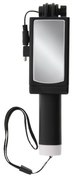 Selfie-stick, med 3,5 mm kabel, sort i gruppen SMARTPHONES & TABLETS / Øvrigt tilbehør / Docks, Stativ og Holder hos TP E-commerce Nordic AB (A22423)