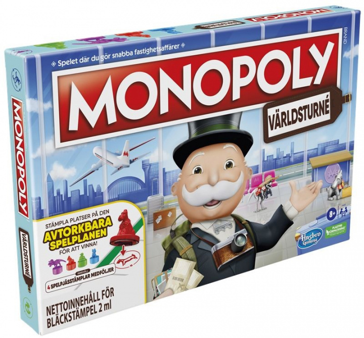 Monopoly World Tour (SV) i gruppen LEGETØJ, BØRN & BABY / Spil / Brætspil hos TP E-commerce Nordic AB (A22439)