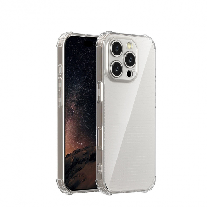 Anti-Shock 1,5 mm etui til iPhone 16 Pro Max, Transparent i gruppen SMARTPHONES & TABLETS / Mobil Beskyttelse / Apple / iPhone 16 hos TP E-commerce Nordic AB (A22525)