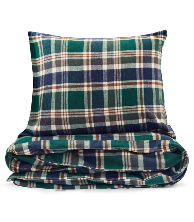 Lord Nelson Mellbyn Flannel sengesæt, grøn i gruppen HJEM, HUS & HAVE / Interiør / Sengetøj hos TP E-commerce Nordic AB (A22580)