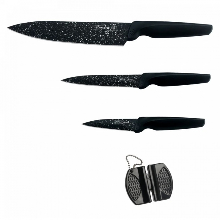 Royalty Line RL-MB3B 3-delt knivsæt med mini-knivsliber i gruppen HJEM, HUS & HAVE / Køkkenredskaber / Køkkenknive & Knivslibemaskiner hos TP E-commerce Nordic AB (A22619)