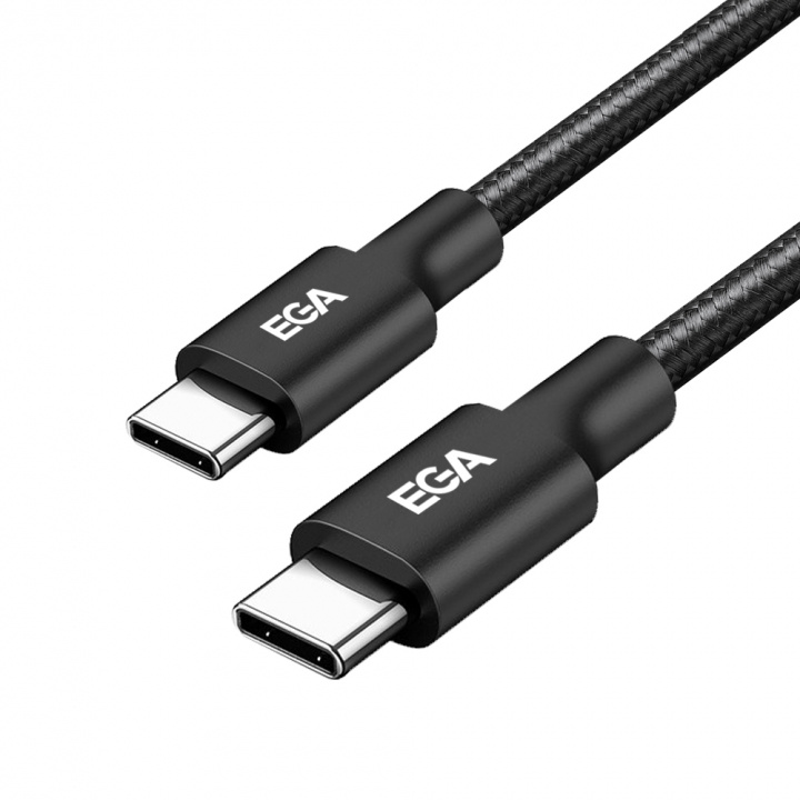 Hurtigopladning USB-C til USB-C 6A 240W, 2 m, sort i gruppen SMARTPHONES & TABLETS / Opladere og kabler / Kabler / Kabler Type C hos TP E-commerce Nordic AB (A22623)