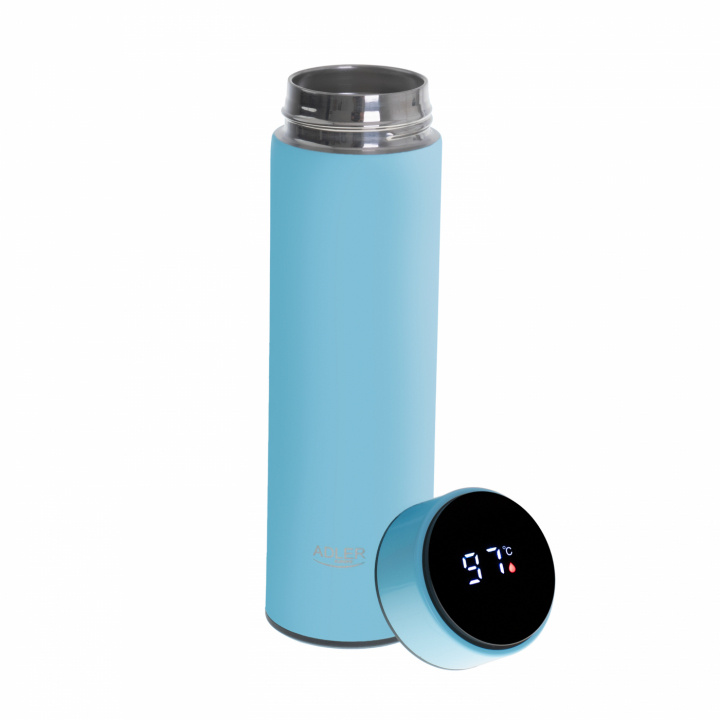 Adler AD 4506bl Termokande med LED, 473 ml, blå i gruppen SPORT, FRITID & HOBBY / Friluftsliv / Termokander & vandflasker hos TP E-commerce Nordic AB (A22648)