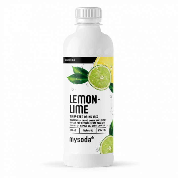 Mysoda Citron-Lime Sukkerfri 500ml - Giver 8L drik i gruppen HJEM, HUS & HAVE / Husholdningsapparater / Vand & Juice / Kulsyremaskiner / Smag hos TP E-commerce Nordic AB (A22687)