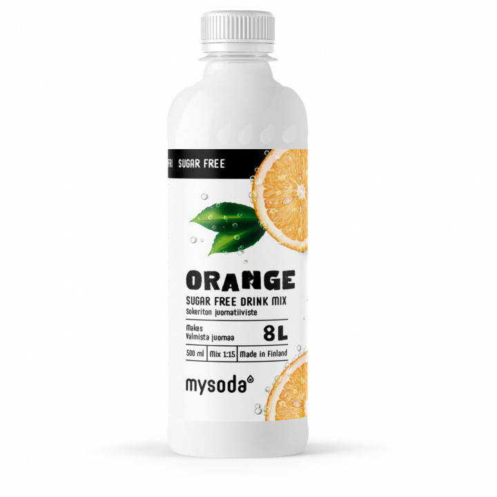 Mysoda Orange sukkerfri 500 ml - Giver 8 liter drik i gruppen HJEM, HUS & HAVE / Husholdningsapparater / Vand & Juice / Kulsyremaskiner / Smag hos TP E-commerce Nordic AB (A22688)