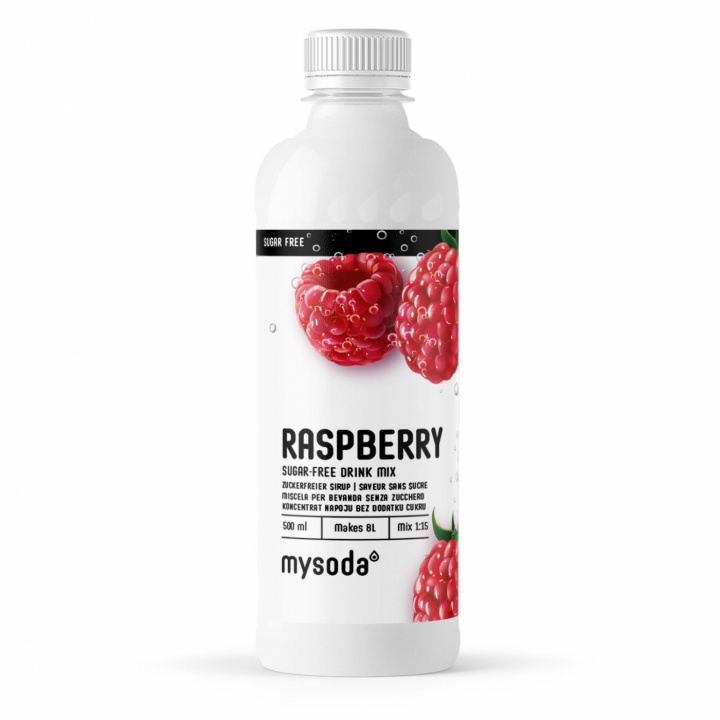Mysoda Hindbær Sukkerfri 500ml - Giver 8L drik i gruppen HJEM, HUS & HAVE / Husholdningsapparater / Vand & Juice / Kulsyremaskiner / Smag hos TP E-commerce Nordic AB (A22689)