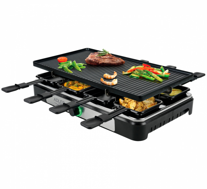 Adler AD 6616 Raclette - electric grill i gruppen HJEM, HUS & HAVE / Husholdningsapparater / Brødristere & Sandwich Makers / Bordgrill & Raclette hos TP E-commerce Nordic AB (A22770)