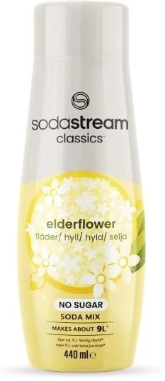 Sodastream Elderflower No Sugar 440ml, Giver ca. 9 liter færdig drik i gruppen HJEM, HUS & HAVE / Husholdningsapparater / Vand & Juice / Kulsyremaskiner / Smag hos TP E-commerce Nordic AB (A22814)