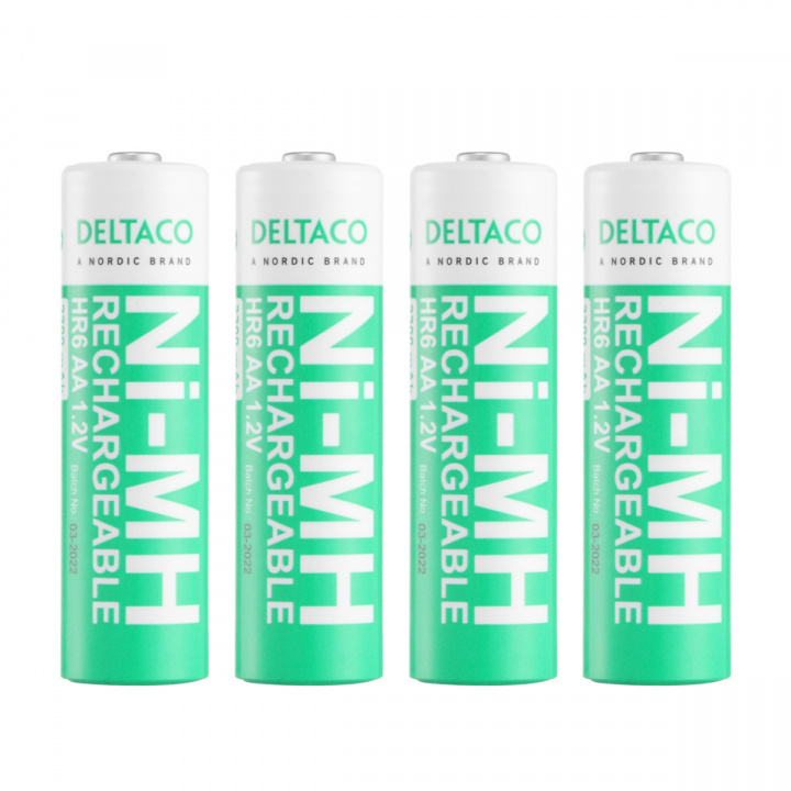 DELTACO Ultimate Ni-Mh genopladelig, LR6/AA størrelse, 2300mAh, 4-pak (SG) i gruppen HJEMMEELEKTRONIK / Batterier og opladere / Genopladelige batterier / AA hos TP E-commerce Nordic AB (A22870)