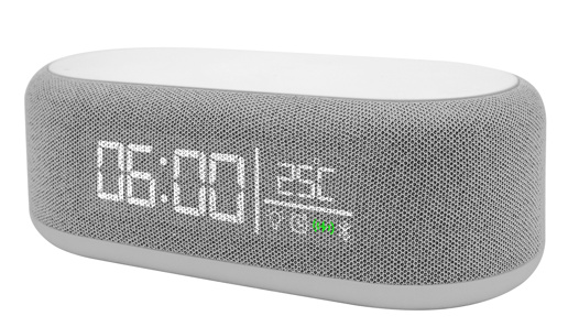 United AWB2465 Alarm Clock w/Wireless Charger & BT Speaker White i gruppen HJEM, HUS & HAVE / Ure og tællere / Vækkeure hos TP E-commerce Nordic AB (A22900D)
