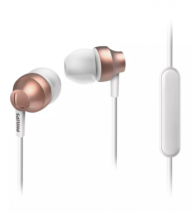 Philips Chromz In-ear headphones w/mic, Rosegold i gruppen HJEMMEELEKTRONIK / Lyd & billede / Hovedtelefoner & Tilbehør / Hovedtelefoner hos TP E-commerce Nordic AB (A22912)