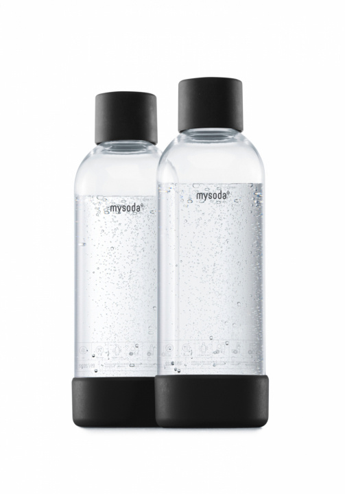 Mysoda PET-flaska 1L 2-pack, Black i gruppen HJEM, HUS & HAVE / Husholdningsapparater / Vand & Juice / Kulsyremaskiner / Tilbehør hos TP E-commerce Nordic AB (A22975)