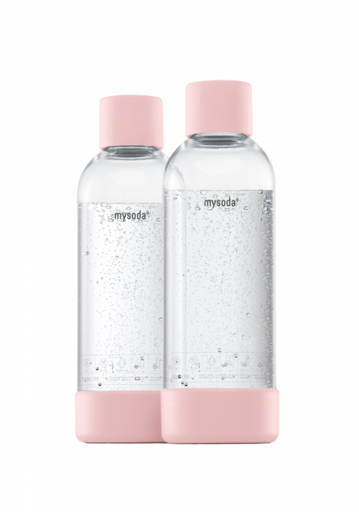 Mysoda PET-flaska 1L 2-pack, Pink i gruppen HJEM, HUS & HAVE / Husholdningsapparater / Vand & Juice / Kulsyremaskiner / Tilbehør hos TP E-commerce Nordic AB (A22979)