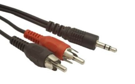 3,5mm ljudkabel hona - 2x RCA hane 1.5 m i gruppen HJEMMEELEKTRONIK / Kabler og adaptere / RCA / Adaptere hos TP E-commerce Nordic AB (A23001)