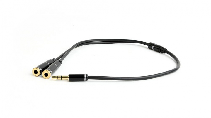Gembird 3.5mm audio Y-splitter kabel 10cm - Svart i gruppen HJEMMEELEKTRONIK / Kabler og adaptere / Audio Analog / Adaptere hos TP E-commerce Nordic AB (A23023)