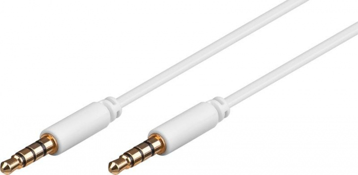 Guldbelagt lydkabel 3,5 mm han - 3,5 mm han, 2 m i gruppen HJEMMEELEKTRONIK / Kabler og adaptere / Audio Analog / 3.5 mm hos TP E-commerce Nordic AB (A23031)