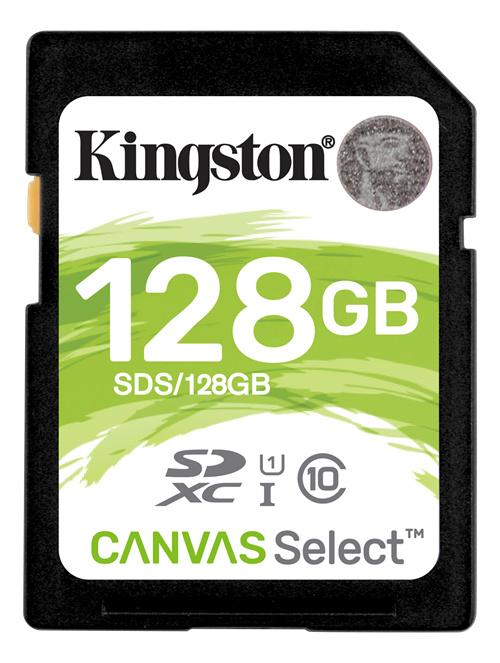 Kingston Canvas Select SDXC-kort, 128GB klass 10 i gruppen HJEMMEELEKTRONIK / Lagringsmedier / Hukommelseskort / SD/SDHC/SDXC hos TP E-commerce Nordic AB (A23044)