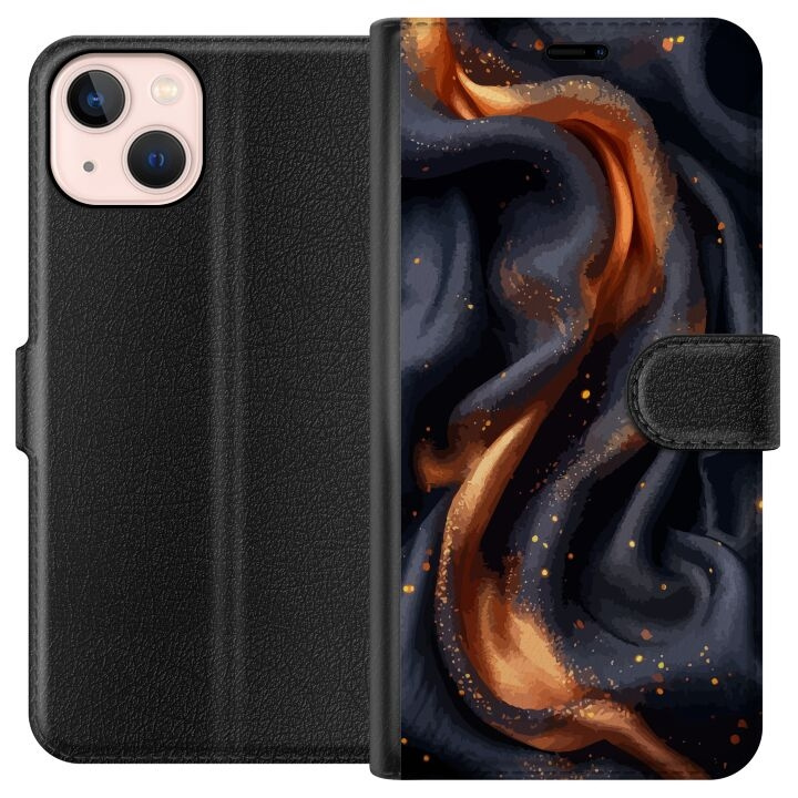 Tegnebogsetui til Apple iPhone 13 mini med Brandigt silke motiv i gruppen SMARTPHONES & TABLETS / Mobil Beskyttelse / Apple / iPhone 13 Mini / Cover hos TP E-commerce Nordic AB (A50433)