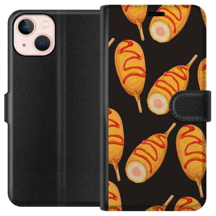 Tegnebogsetui til Apple iPhone 13 mini med Kyllingedrumstick motiv i gruppen SMARTPHONES & TABLETS / Mobil Beskyttelse / Apple / iPhone 13 Mini hos TP E-commerce Nordic AB (A50441)