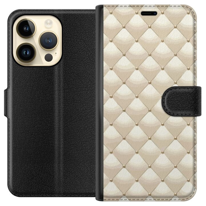Tegnebogsetui til Apple iPhone 15 Pro med Guldglans motiv i gruppen SMARTPHONES & TABLETS / Mobil Beskyttelse / Apple / iPhone 15 hos TP E-commerce Nordic AB (A50890)
