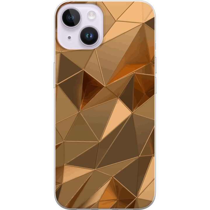 Mobilcover til Apple iPhone 15 Plus med 3D Guld motiv i gruppen SMARTPHONES & TABLETS / Mobil Beskyttelse / Apple / iPhone 15 hos TP E-commerce Nordic AB (A50969)