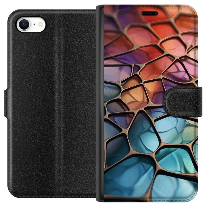 Tegnebogsetui til Apple iPhone 6 med Metallict mønster motiv i gruppen SMARTPHONES & TABLETS / Mobil Beskyttelse / Apple / iPhone 6/6S hos TP E-commerce Nordic AB (A51225)