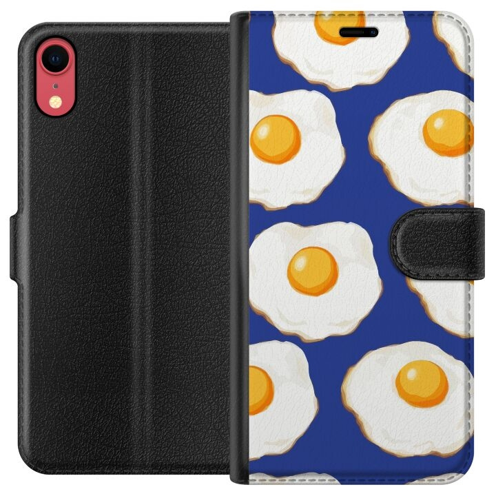 Tegnebogsetui til Apple iPhone XR med Stegte æg motiv i gruppen SMARTPHONES & TABLETS / Mobil Beskyttelse / Apple / iPhone XR hos TP E-commerce Nordic AB (A51815)