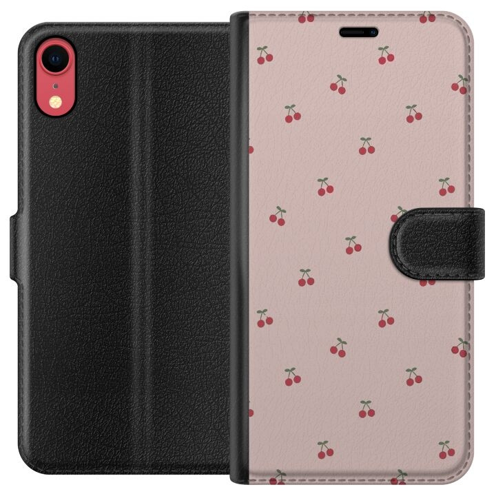 Tegnebogsetui til Apple iPhone XR med Kirsebær motiv i gruppen SMARTPHONES & TABLETS / Mobil Beskyttelse / Apple / iPhone XR hos TP E-commerce Nordic AB (A51816)