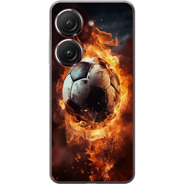Mobilcover til Asus Zenfone 9 med Fodbold motiv i gruppen SMARTPHONES & TABLETS / Mobil Beskyttelse / Asus hos TP E-commerce Nordic AB (A52073)