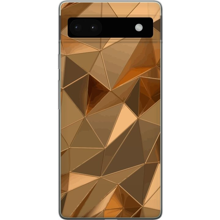 Mobilcover til Google Pixel 6a med 3D Guld motiv i gruppen SMARTPHONES & TABLETS / Mobil Beskyttelse / Google hos TP E-commerce Nordic AB (A52157)