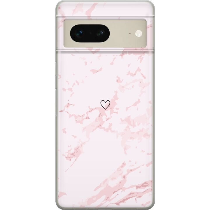 Mobilcover til Google Pixel 7 med Rosa Hjerte motiv i gruppen SMARTPHONES & TABLETS / Mobil Beskyttelse / Google hos TP E-commerce Nordic AB (A52210)