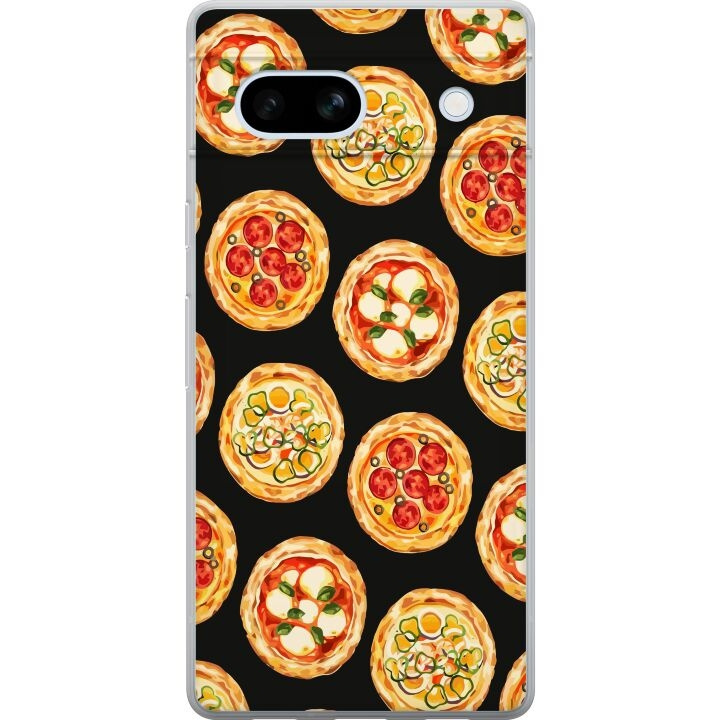 Mobilcover til Google Pixel 7a med Pizza motiv i gruppen SMARTPHONES & TABLETS / Mobil Beskyttelse / Google hos TP E-commerce Nordic AB (A52254)