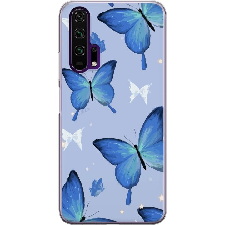 Mobilcover til Honor 20 Pro med Blå sommerfugle motiv i gruppen SMARTPHONES & TABLETS / Mobil Beskyttelse / Huawei/Honori hos TP E-commerce Nordic AB (A52392)