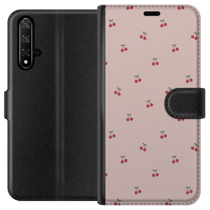 Tegnebogsetui til Honor 20 med Kirsebær motiv i gruppen SMARTPHONES & TABLETS / Mobil Beskyttelse / Huawei/Honori hos TP E-commerce Nordic AB (A52599)